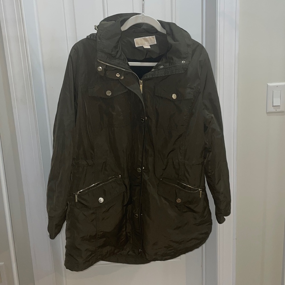 Michael Kors Army Green Rain Jacket